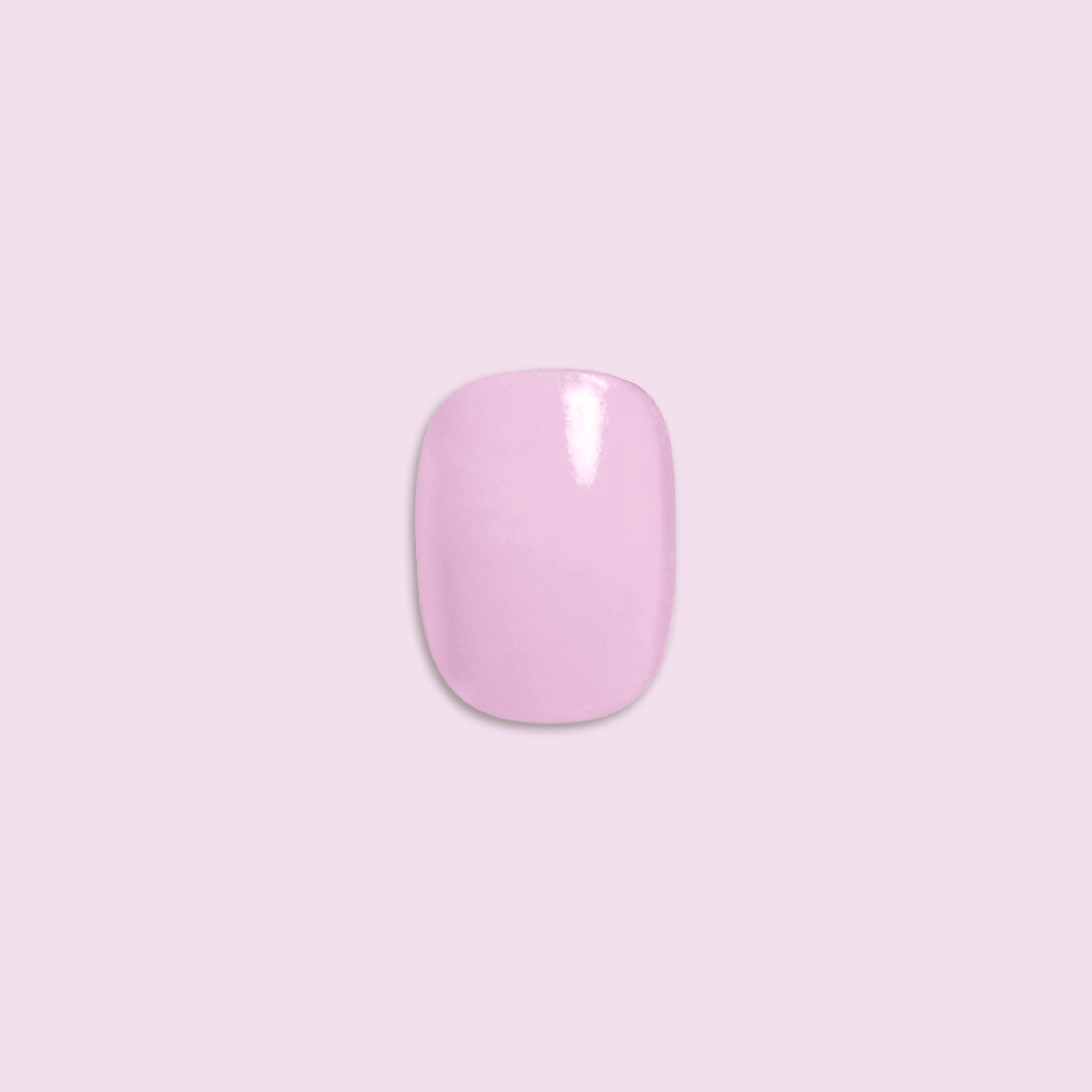 Cockatoo - Press-On | Extra Short | Round false nail in glossy glowy lavender with a touch of pink for easy at-home mani.