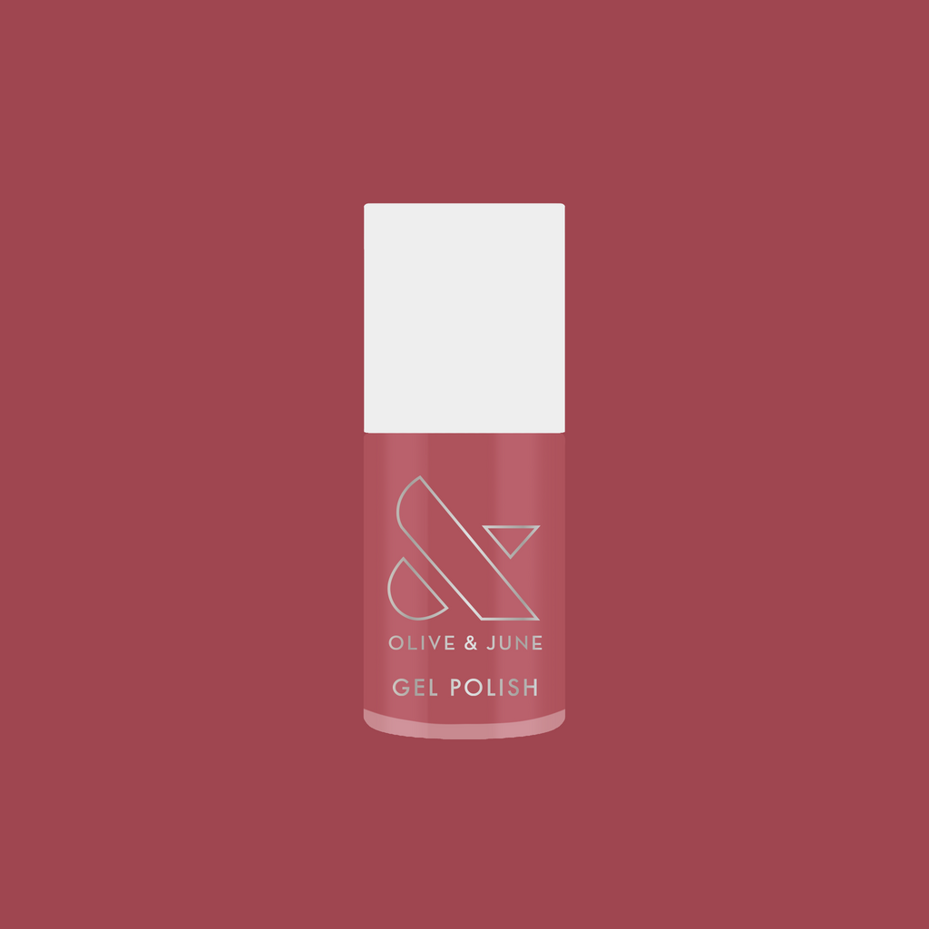 Boysenberry Glass gel polish bottle showing a sheer berry jelly shade for layering in at-home manis by Olive and June