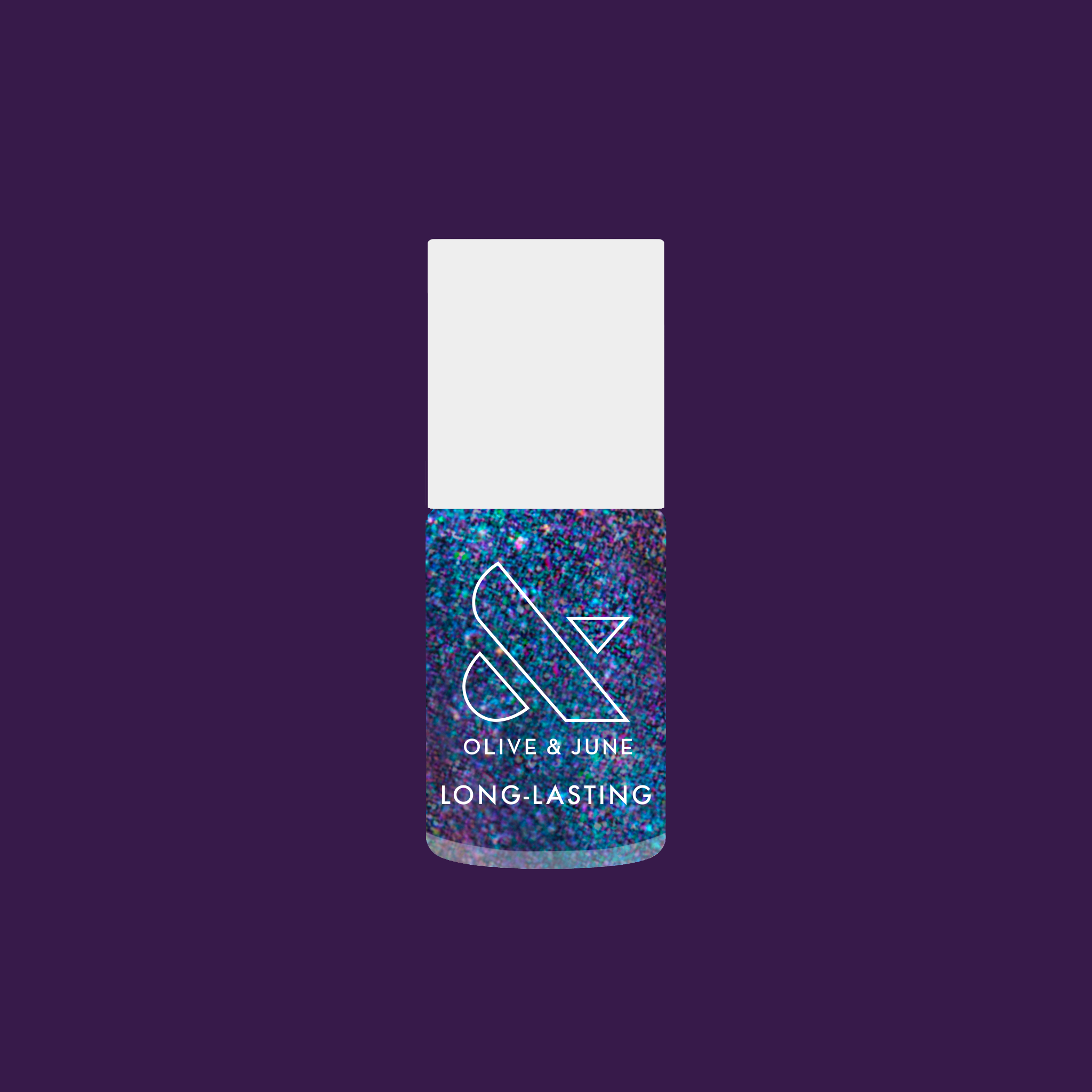 You Obviously Need It iridescent glitter gel polish with purple and blue shimmer for a long-lasting manicure by Olive and June