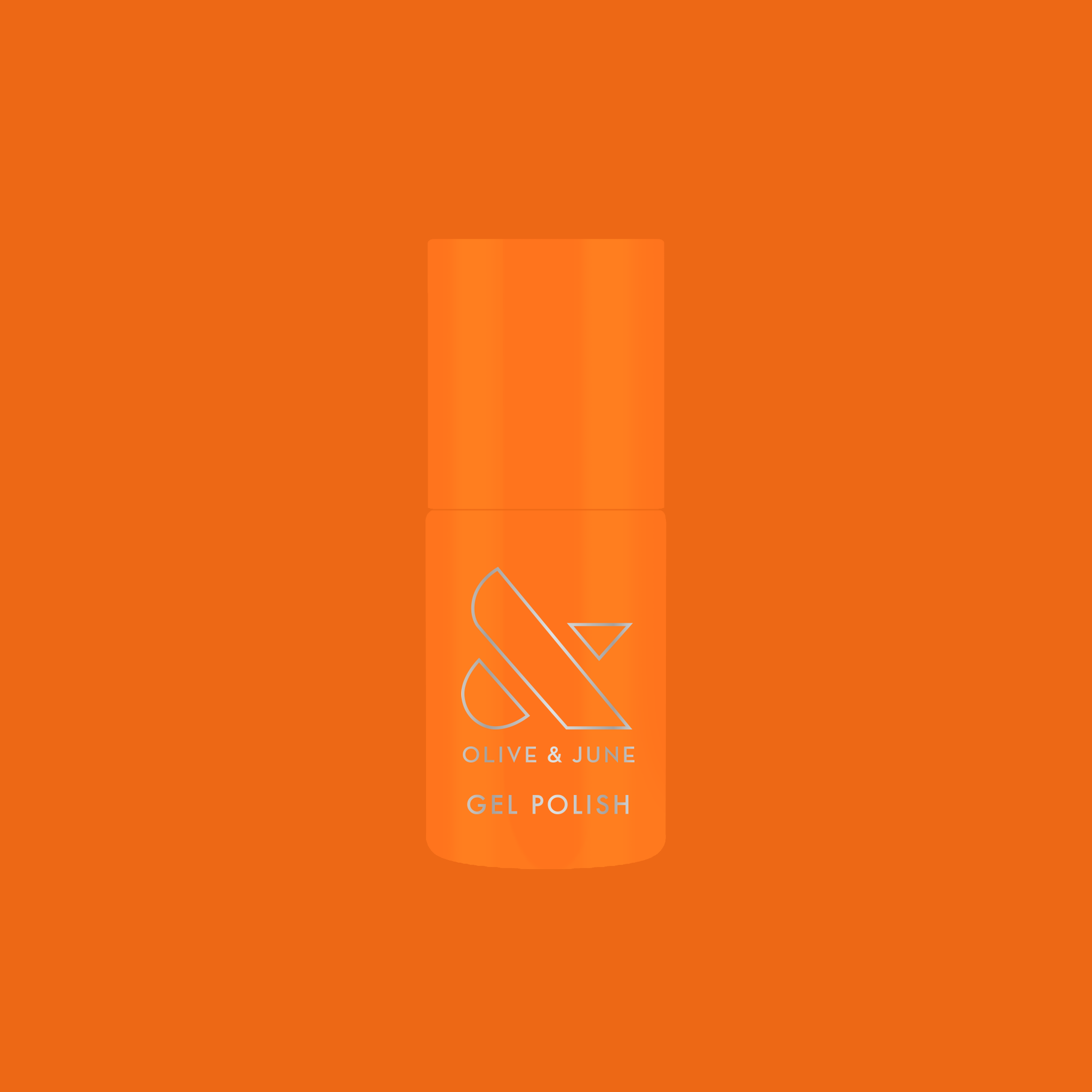 OOO 4EVA - Gel bright radiant tangerine orange gel polish bottle by Olive and June for vibrant mani and long-lasting wear