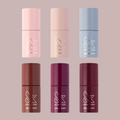 Fall Bestsellers Gel Set showing six muted gel polish bottles in soft and rich tones for lasting at-home manicures