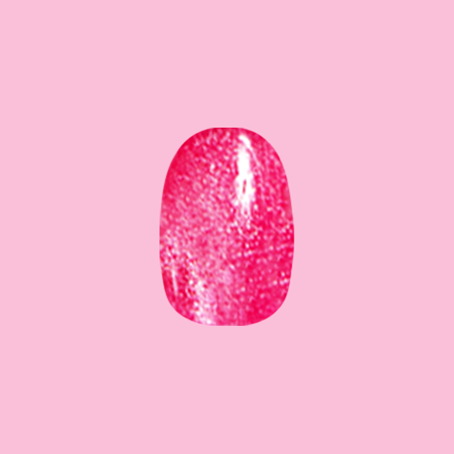 Fuscia Velvet - Press-On | Extra Short | Round bright fuchsia pink velvet effect false nail for easy at-home manicure