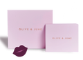 Gift Box with Olive and June branding in soft pink packaging for a stylish at-home manicure set