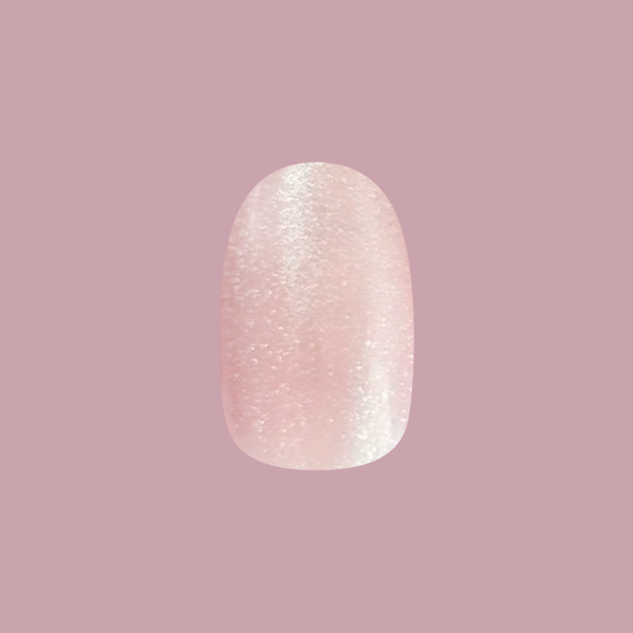 Neutral Shimmer - Press-On | Extra Short | Round subtle shimmery false nail for easy at-home manicure and quick application