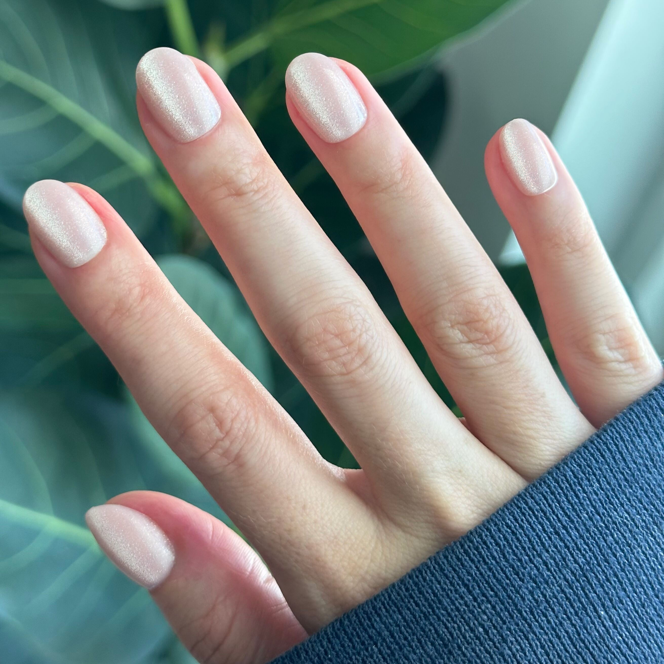 Neutral Shimmer - Press-On | Extra Short | Round subtle false nails with soft shimmer for quick and easy at-home manicure