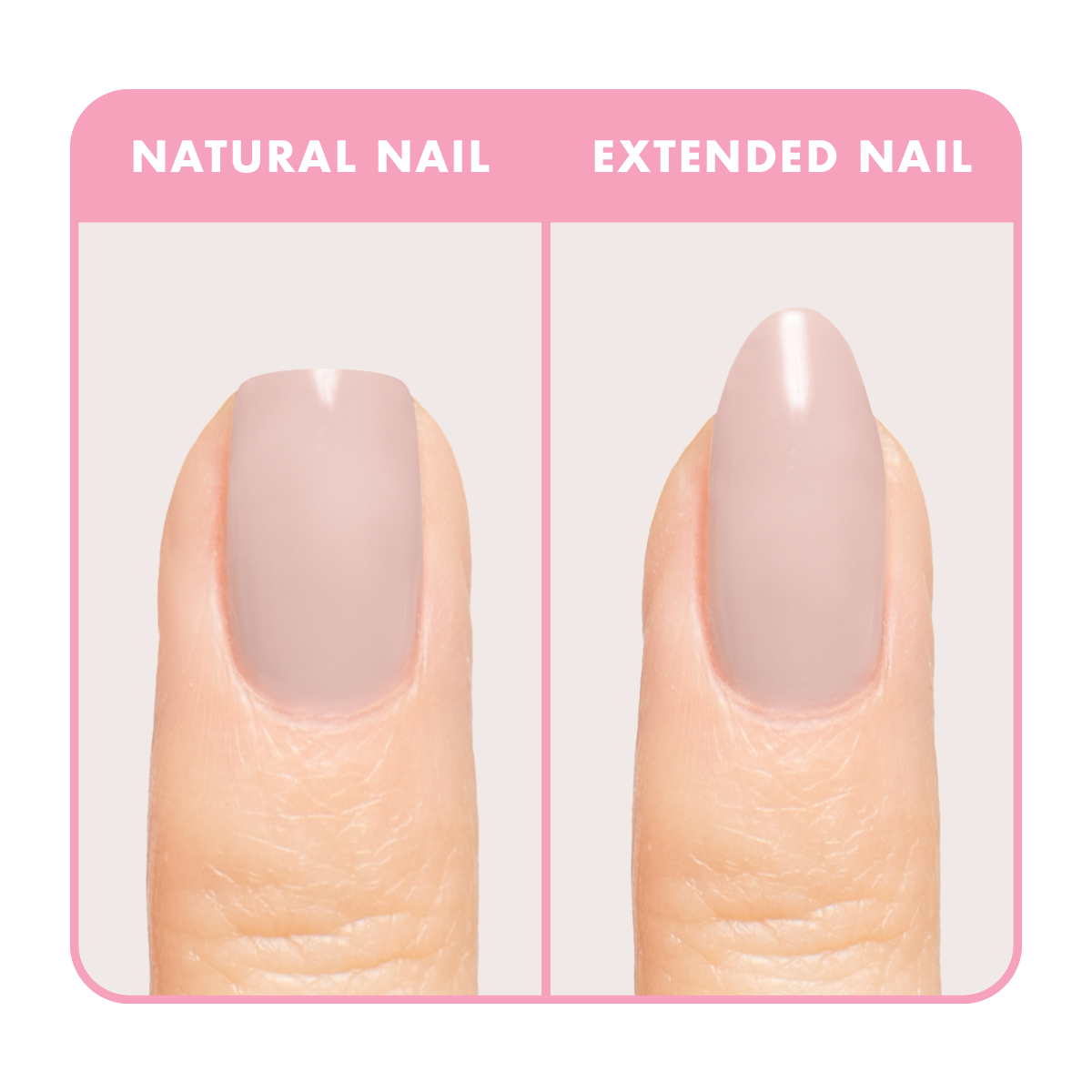Cashmere Kiss - Builder Gel sheer greige manicure on natural and extended nails with smooth, soft finish