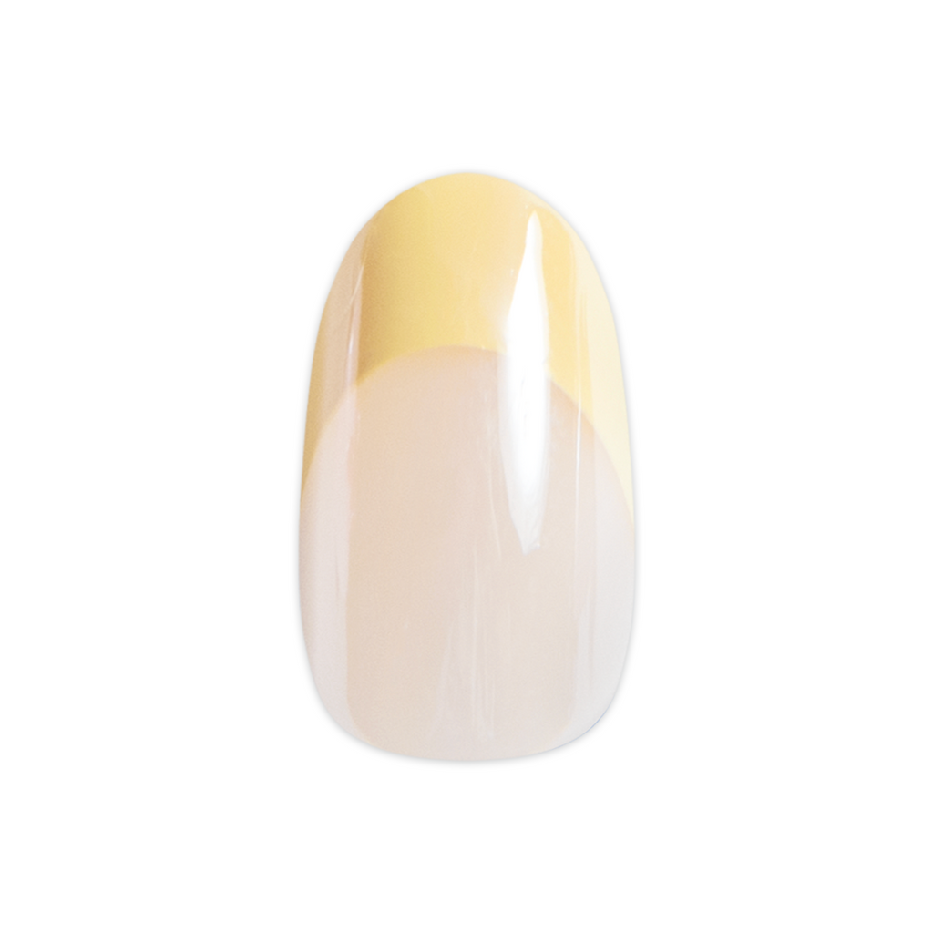 Lemon Drop Chrome French - Press On | Medium | Oval