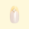 Starburst Gem Glazed Butter French - Press On | Medium | Oval