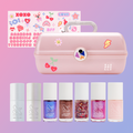 Polish Caboodle Bundle with limited edition case, featuring gel, quick dry, and long-lasting nail polishes for at-home mani