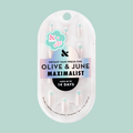Puffy Flower Chrome French - Press-On | Medium | Almond false nails with bubble floral chrome tips for easy at-home manicure