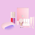 Spring/Summer Gel Mani System with gel polish, LED lamp, brushes, and tools for long-lasting at-home manicure kit