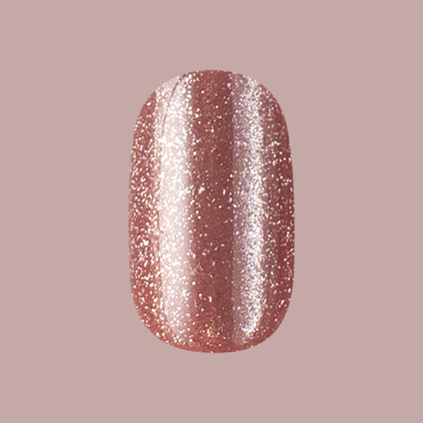 Shacket Velvet | Extra Short | Round - Tab Press-On nail in warm neutral rose with a magnetic velvet texture