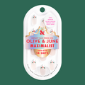 Silver Chrome French with Holly Gems - Press-On | Medium | Oval