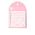 Olive and June Sports Pack nail art stickers featuring mini tennis, basketball, soccer, and sporty accessories for manicures
