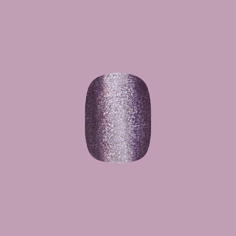 Velvet Pouf Velvet - Press-On | Short | Squoval dark purple squoval press-on nail with magnetic velvet texture for at home mani