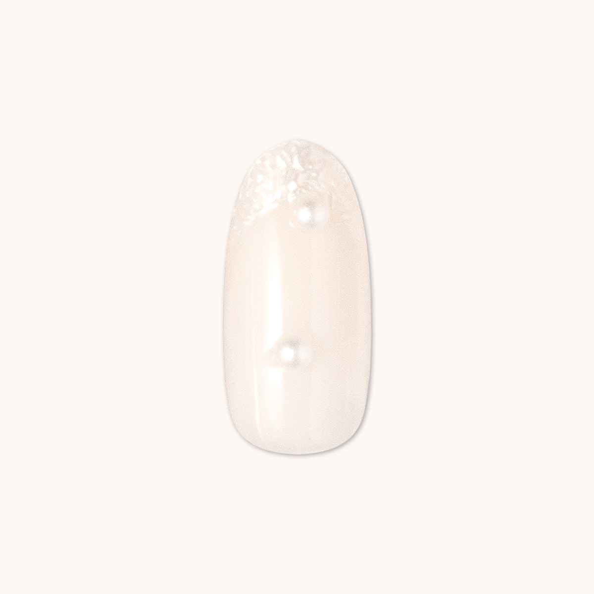 True Pearl French - Press-On | Medium | Oval featuring pearly finish with 3D mini pearls for an elegant mani look