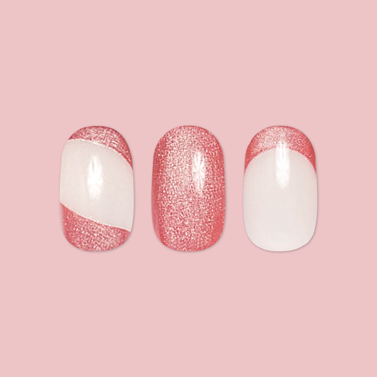 Velvet Swirls Fig Ranch - Press-On | Short | Round with shimmer fig mauve swirls, solids, and french design for easy mani