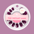 Pack of extra short round press-on nails in dark purple shade Who Likes Raisins? - Press-On | Extra Short | Round by Olive and June
