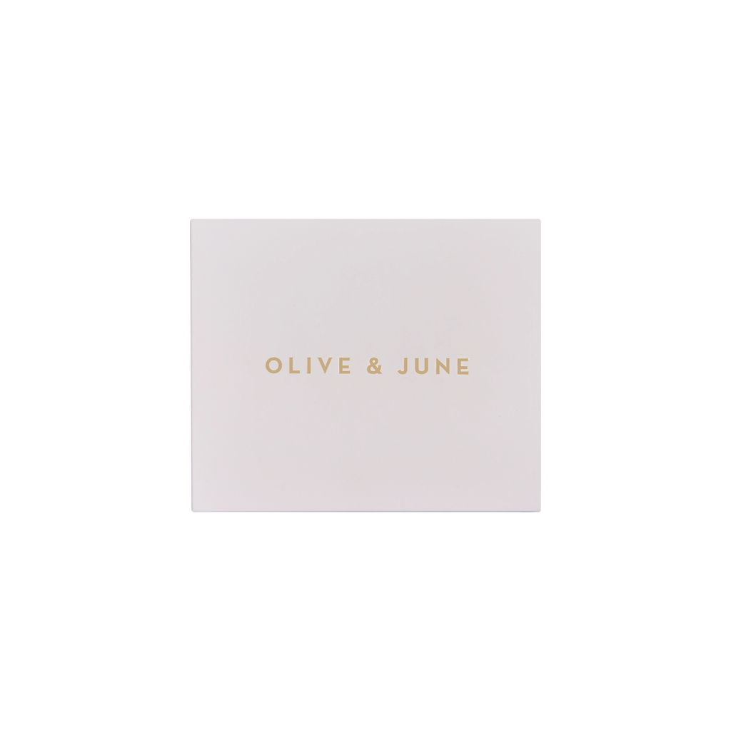 Gift Box packaging with Olive and June branding for a stylish at-home manicure or pedicure kit